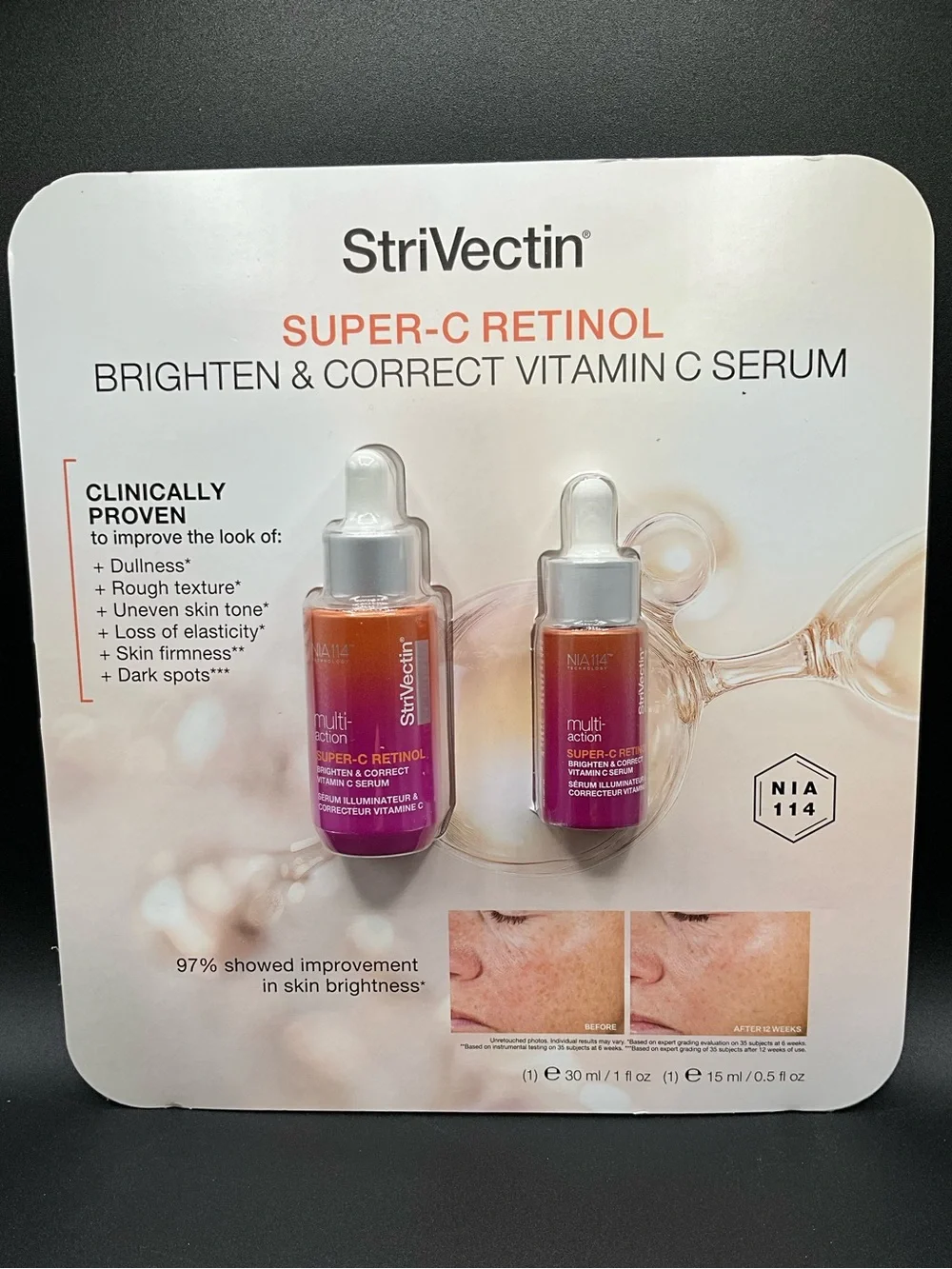 Strivectin super c retinol brighten and correct serum new duo pack